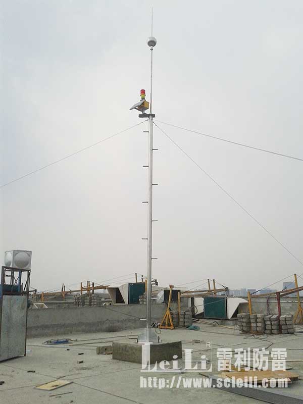 障礙燈型避雷針安裝